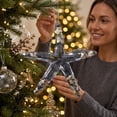 thumbnail image 1 of YuanGuangQ Christmas Acrylic Snowflake Ornament, Transparent Crystal Sequins Hanging Decoration, Holiday Party Home Window Decor for Christmas Tree Indoor Shelf, 1 of 4