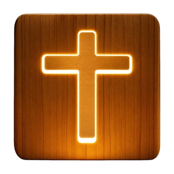 YuanGuangQ Cross Cut Hollow Night Light, 3D Laser Carved LED Lamp, Layered Shadow Box Light for Bedside Living Room Home Decor