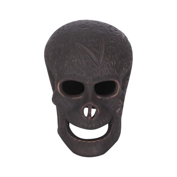 YuanGuangQ Halloween Fireproof Skull Fire Pit Decor, Reusable Simulation Skull Prop for Fireplace and Stove, Durable Decor for Barbecue, Party Event, Holiday Atmosphere Decoration
