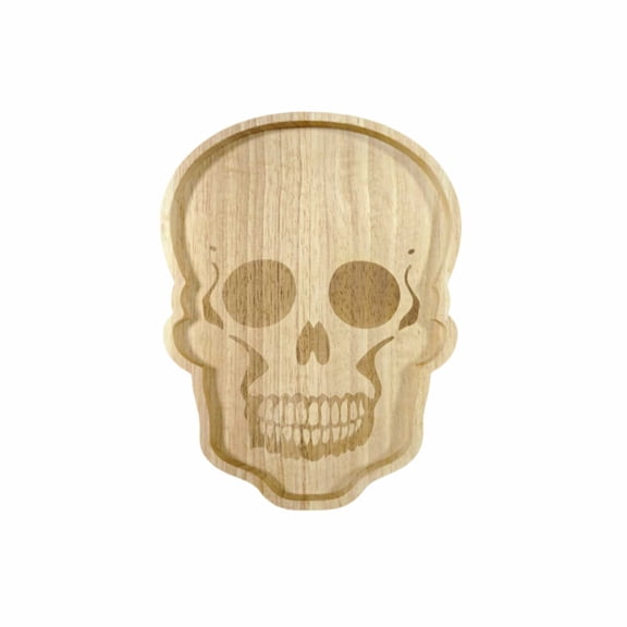 YuanGuangQ Halloween Wooden Pumpkin Tray, Decorative Serving Platter for Snacks Candy and Fruit, Rustic Gothic Party Table Centerpiece for Home Kitchen and Fall Decor