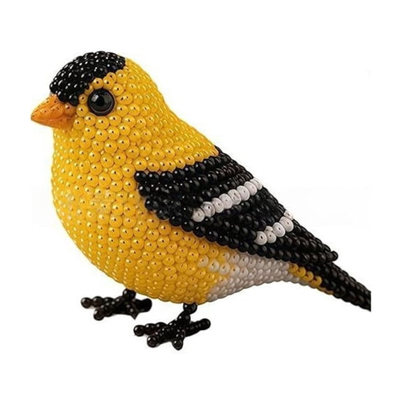 YuanGuangQ Handmade Bird Beading Craft Kit, DIY Bird Shaped Beading Set for Creative Crafting, Complete Beading Supplies for Home Art Decor Project