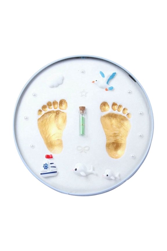 YuanGuangQ Handprint Kit for Newborn Baby, DIY Inkless Print Keepsake for Full Month, Footprint Memorial Craft for One Year Old Gift
