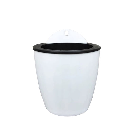 YuanGuangQ Indoor Outdoor Wall Mounted Planter with Drainage, Vertical Garden Pot for Balcony Terrace, Decorative Container for Trailing Greenery