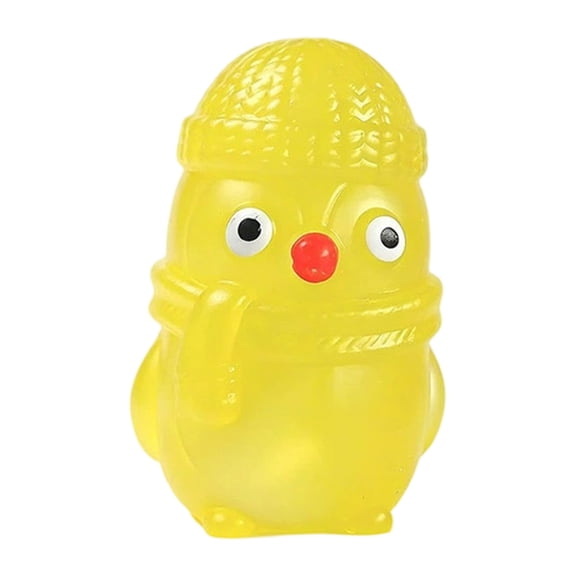 YuanGuangQ Penguin Shape Stress Relief Toy Soft TPR, Adorable Squeeze Ball with Hat for Home Desk, Slow Rising Fidget for Anxiety and Relaxation