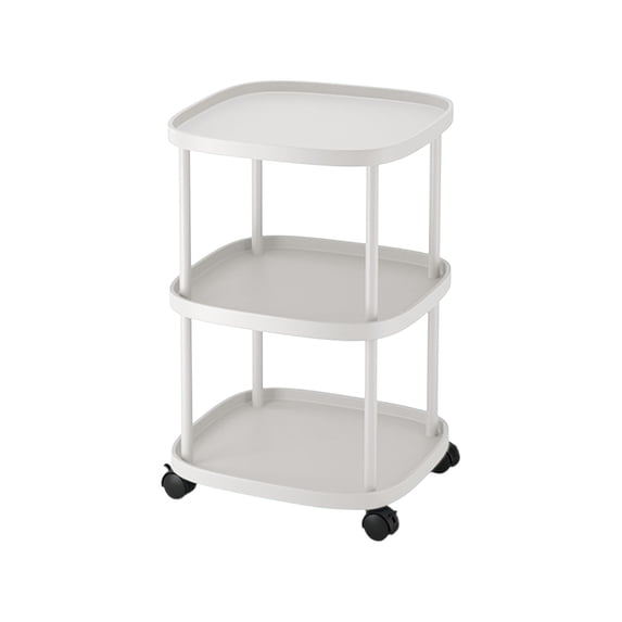 YuanGuangQ Rolling Mobile Side Table with Wheels, Storage Cart for Bedroom Living Room Couch, Narrow Space Shelf for Home Office Kitchen and Balcony
