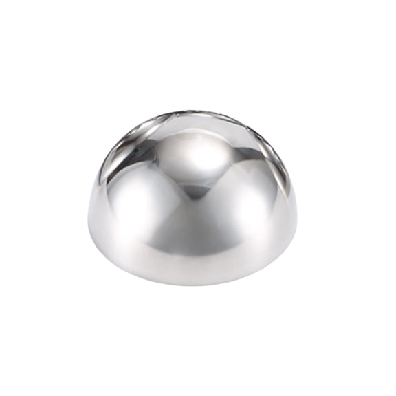 YuanGuangQ Stainless Steel Semi Circular Ball, Metal Gazing Sphere for Table Decor, Decorative Polished Ornament for Room Shelf Centerpiece