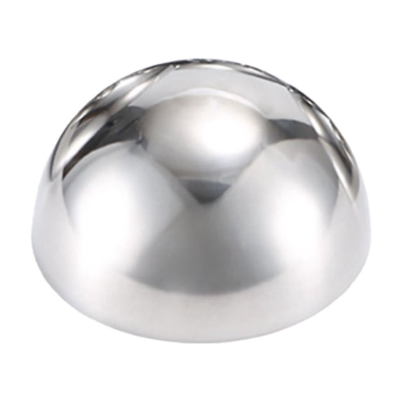 YuanGuangQ Stainless Steel Semi Circular Ball, Metal Gazing Sphere for Table Decor, Decorative Polished Ornament for Room Shelf Centerpiece