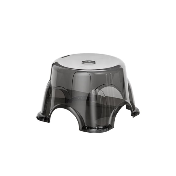 YuanGuangQ Transparent Low Stool for Bathroom Use, Non Slip Stepping Stool for Adults Shower, Lightweight Round Seat for Toilet Kitchen