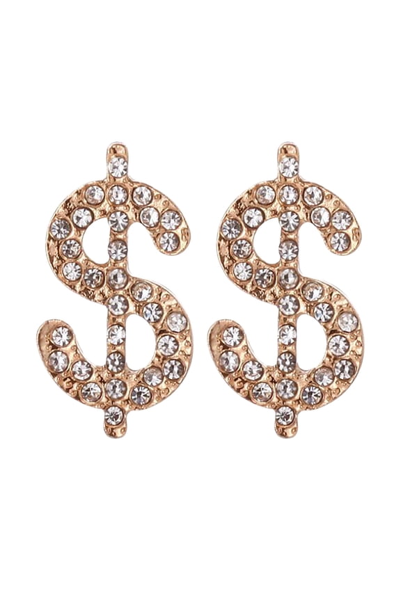Earrings for Women Money Sign Earrings Temperament New Trend Design Full Diamond Earrings Earrings