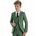 thumbnail image 1 of YuanLu Boy's Formal Suit Set 3 piece Slim Fit Kids Tuxedo Suits for Wedding Teen Toddler Boy Dress Suit Outfit, 1 of 5