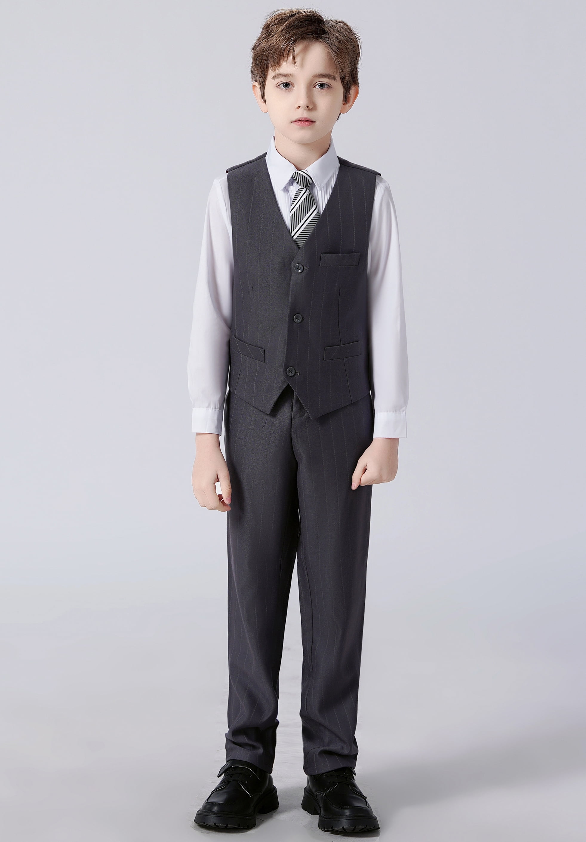 Toddler Boy Easter Outfit Pink Boys Pinstripe Vest Suit With Blue