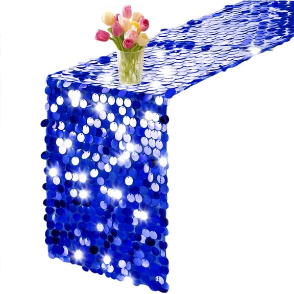 YuanLu Glitter Sequin Table Runner for Wedding, Party, Birthday – Sparkling Elegant Table Decor for Holiday, Easter, Christmas, Bridal Shower – Wrinkle-Free & Reusable