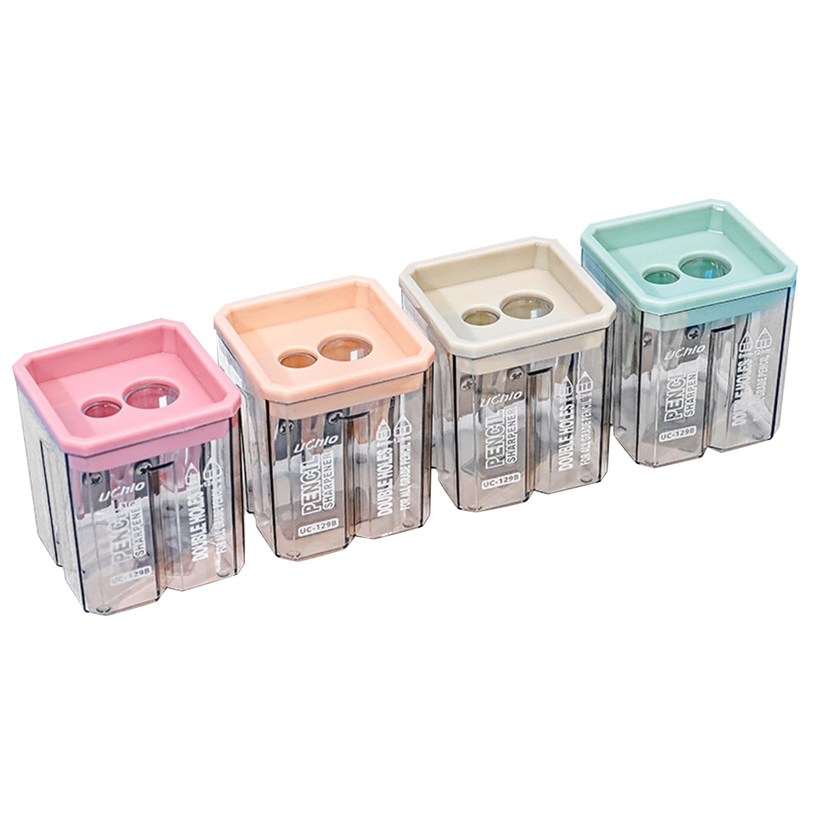 BOPART 24-Pack Colored Pencil Sharpeners - Dual Hole, Handheld With Lid, For Kids & Adults - View #8