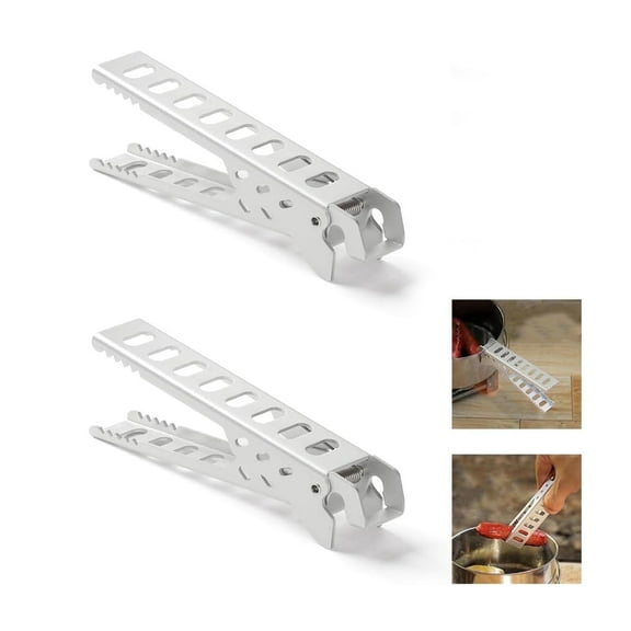 YuanShuo Non-Stick Lightweight Aluminum Pot Lifter with Serving Tongs, 2 Count