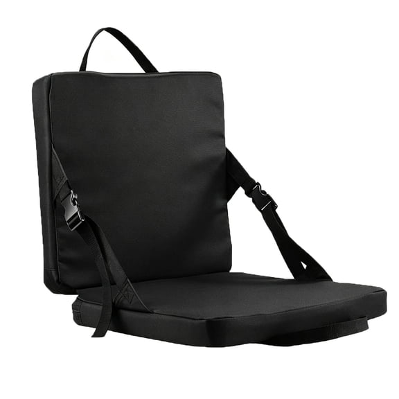 YuanW 15‑Inch Portable Stadium Seat Cushion with Back Support, Folding Bleacher Seat for Sports Outdoor Camping