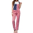 thumbnail image 1 of Yuanbang 250th Anniversary Bib Overalls for Women Fashion Jumpsuit Holiday Coveralls Festival Outfits((American Flag,M), 1 of 10