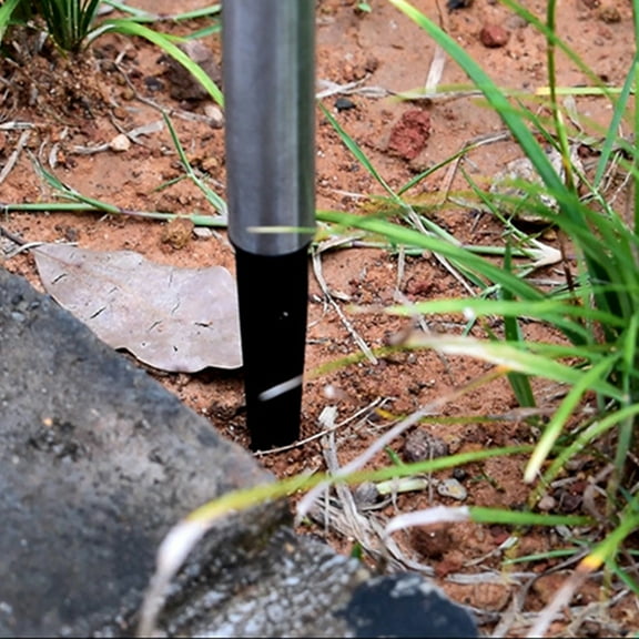 Yuangui 2 Pcs Solar Powered LED Light Solar Waterproof Stianless Steel Landscape Lights Tube Shaped Outdoor Light for Pathway Landscape Garden Patio Yard - White Light Color