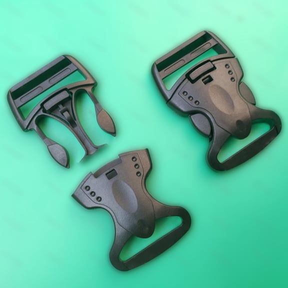 Yuangui 20pcs Plastic Buckles Side Release Buckle No Sewing Required Buckles for Backpack Bracelet (Black)