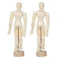 thumbnail image 1 of Yuangui 2Pcs Wooden Joints Person Decor Models Wood Crafts Creative Desktop Ornaments, 1 of 10