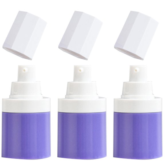 Yuangui 3pcs Airless Pump Bottles Travel Vacuum Bottle Lotion Refillable Bottles Airless Empty Bottles 15ml