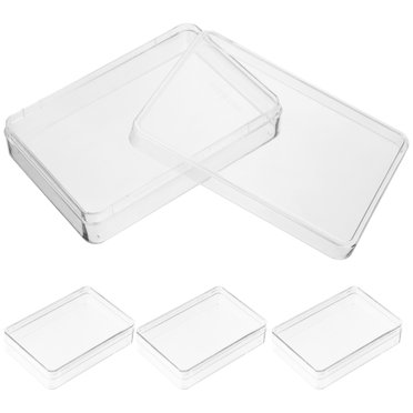 18-Pack Clear Plastic Card Cases - Snap Closure For Playing Cards, Trading Cards, Business Cards
