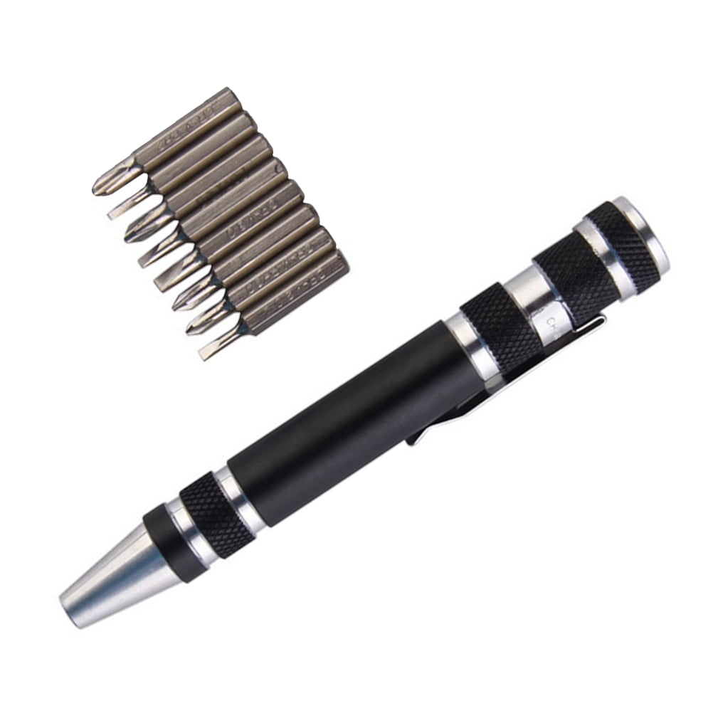 FRCOLOR Compact Black Pen Screwdriver Set with Non slip Engraved ...