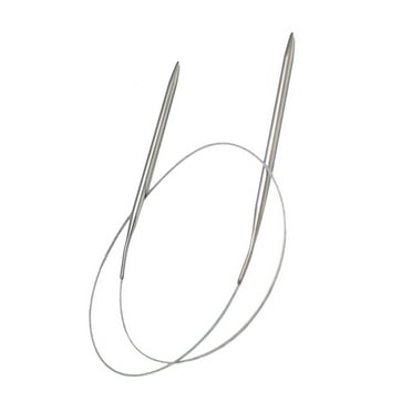 Yuangui 84CM Professional Stainless Steel Tube Circular Knitting Needles Crochet Needles Size for Sweater Woven - NO.15(Silver)
