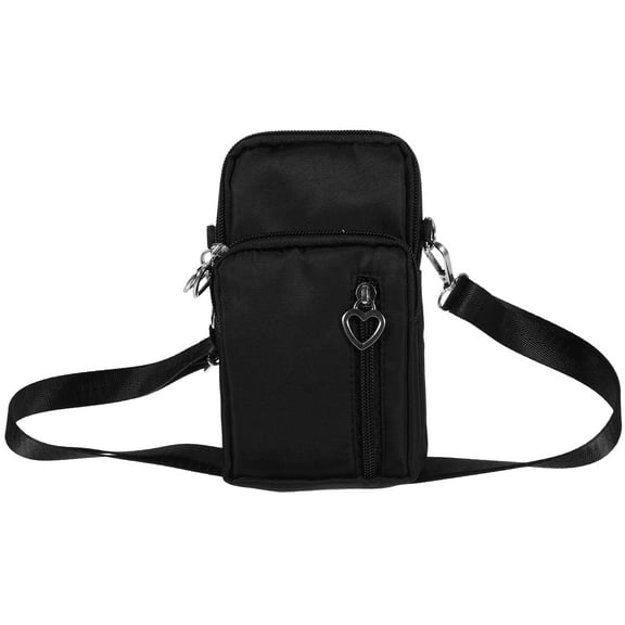 Yuangui Black Crossbody Running Bag for Men with Key Holder