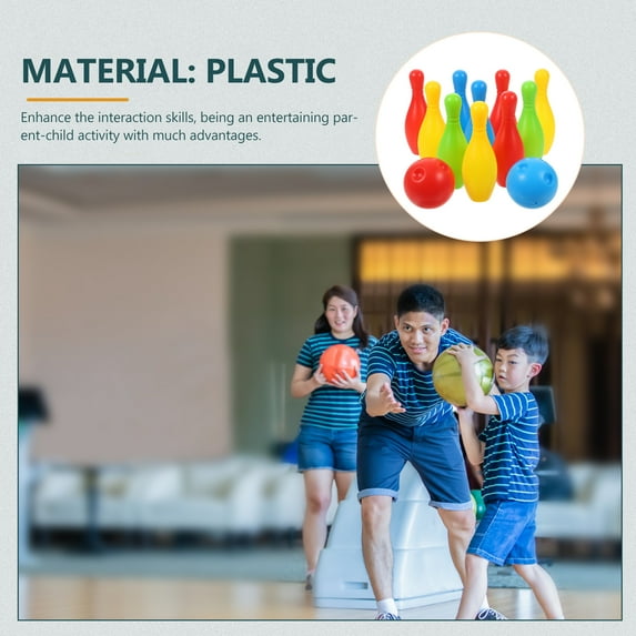 Yuangui Bowling Set Kidsballfor Game Games Play Lawnmini Hoops Toys Outdoor Sports Playset Sets Color Pack 12 Hulaindoor Yard