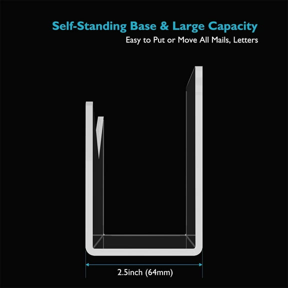Yuangui Clear Acrylic Desktop Mail & Brochure Holder Stand Organizer