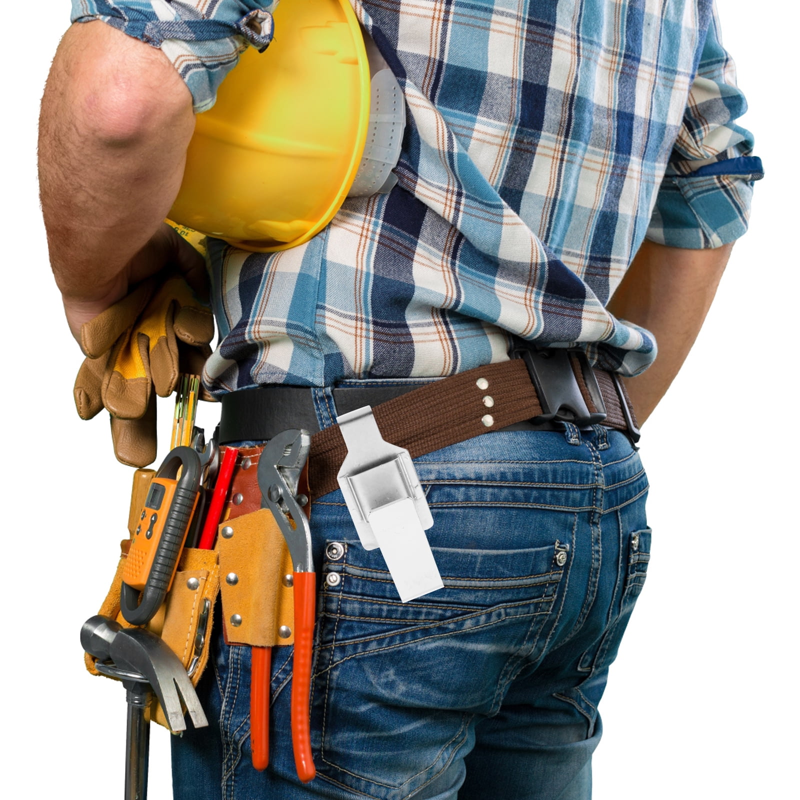 Low-Profile Drill Holder Clip For Tool Belt – Heavy-Duty Holster For Cordless Drills, Screw Guns, Fits Belts Up To 2"