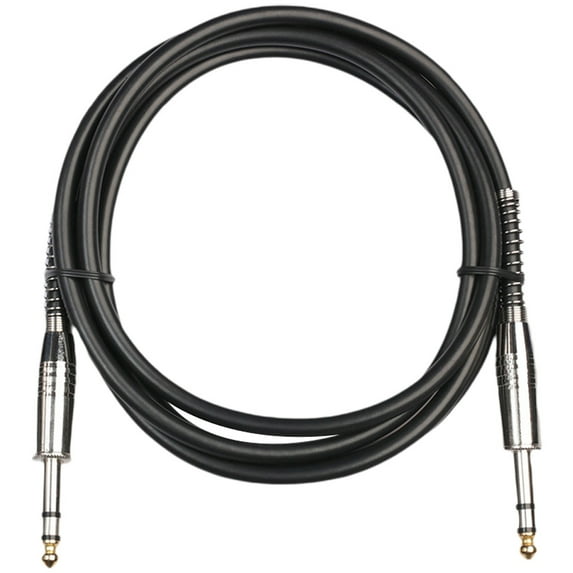 Yuangui Electric Guitar Audio Cable 6.35mm Stereo Speaker Cable Black