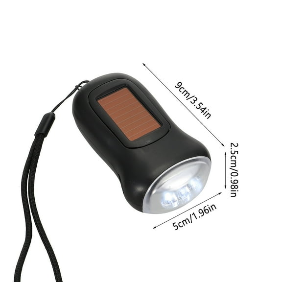 Yuangui Flashlight Hand Crank Solar Torch Light Powered Flashlights Portable Led Survival Handheld Rechargeablepower