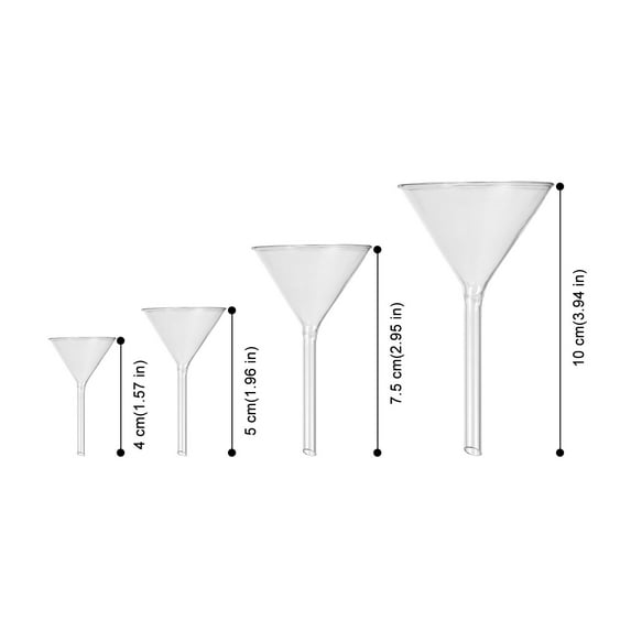 Yuangui Funnel Glass Funnel Glassware Stem Chemistry Liquid Wall Oil Transparent Borosilicate Transfer Short Scientific Funne