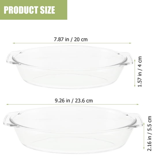 Yuangui SOLUSTRE 2pc Glass Serving Plates for Home & Restaurants