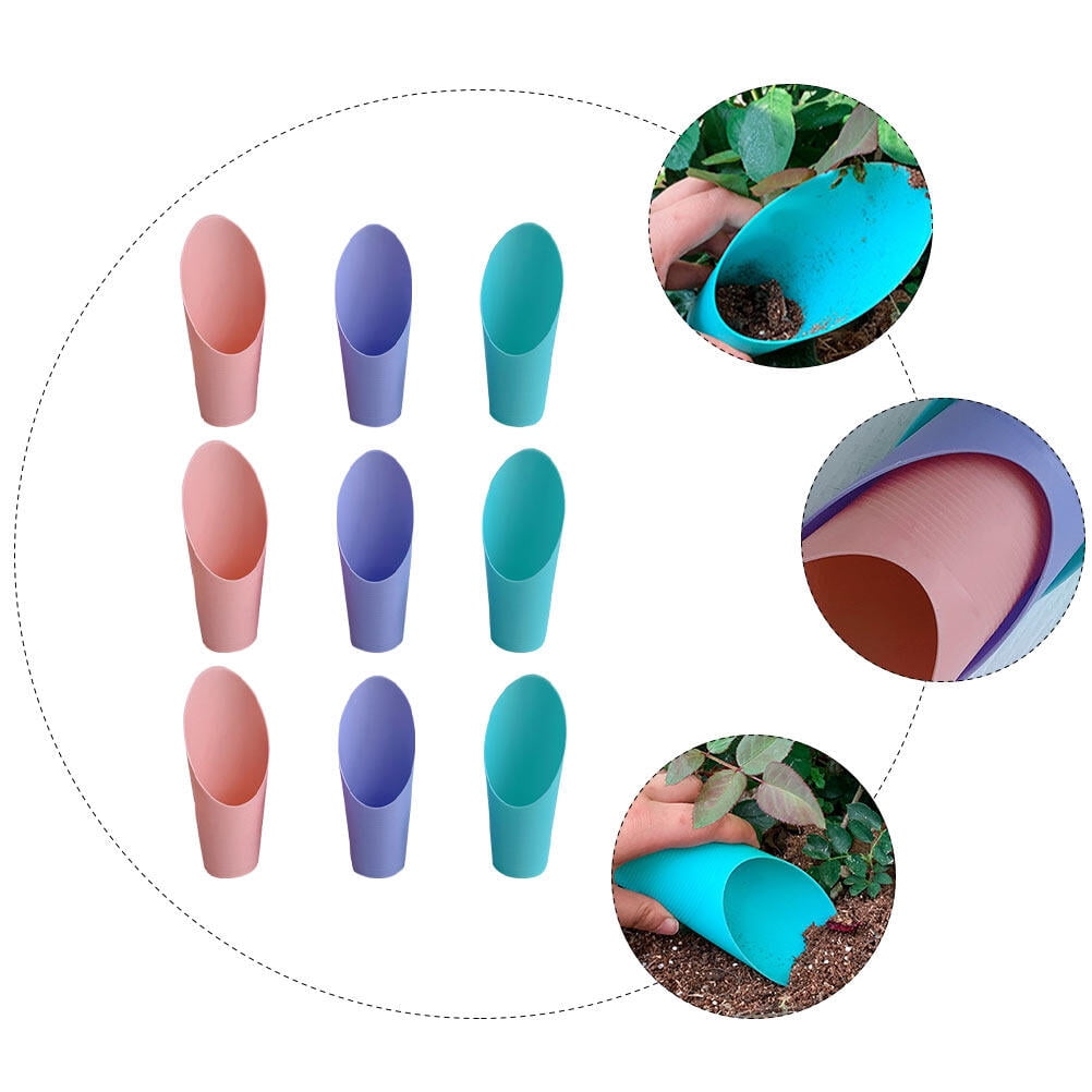 6-Pack Bonsai Soil Scoops – Colorful Plastic Garden Shovels, Mini Succulent Scoopers For Indoor Plants & Flowers