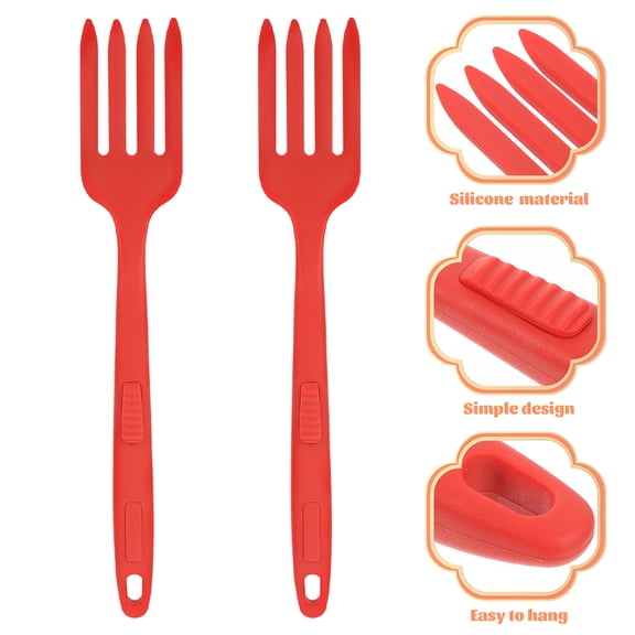 Yuangui Silicone Flexible Forks for Cooking and BBQ (2pcs)