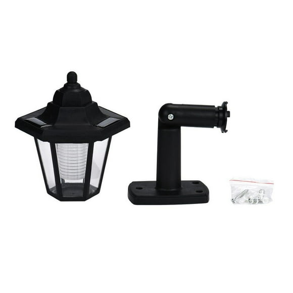 Yuangui Solar Powered Hexagon Wall Light Solar Hexagonal Lantern Outdoor Light Decoration Corridor Light(Black)