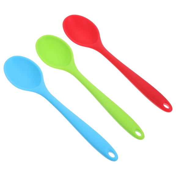 Yuangui Silicone Spoon Set - Nonstick Soup, Cooking, Mixing, Serving, Stirring Utensils for Kitchen, Baking, Tea, Dessert Use