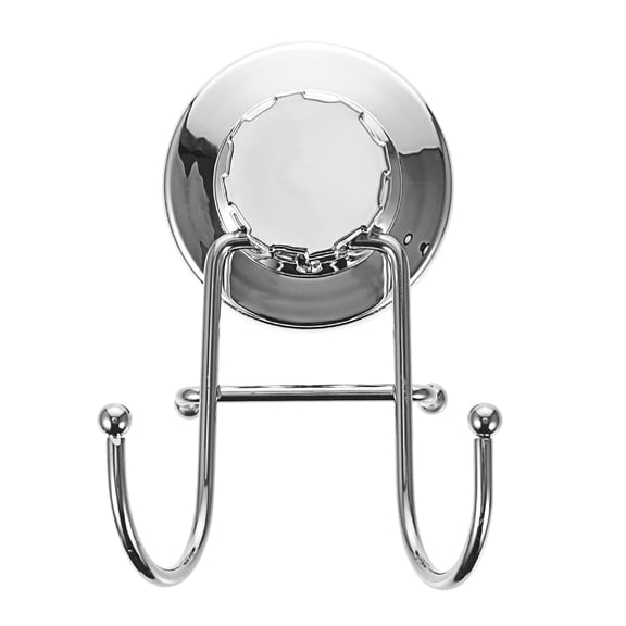 Yuangui Stainless Steel Suction Cup Double Hooks Relocatable Vacuum Hook for Towel Loofah Washcloth Coat