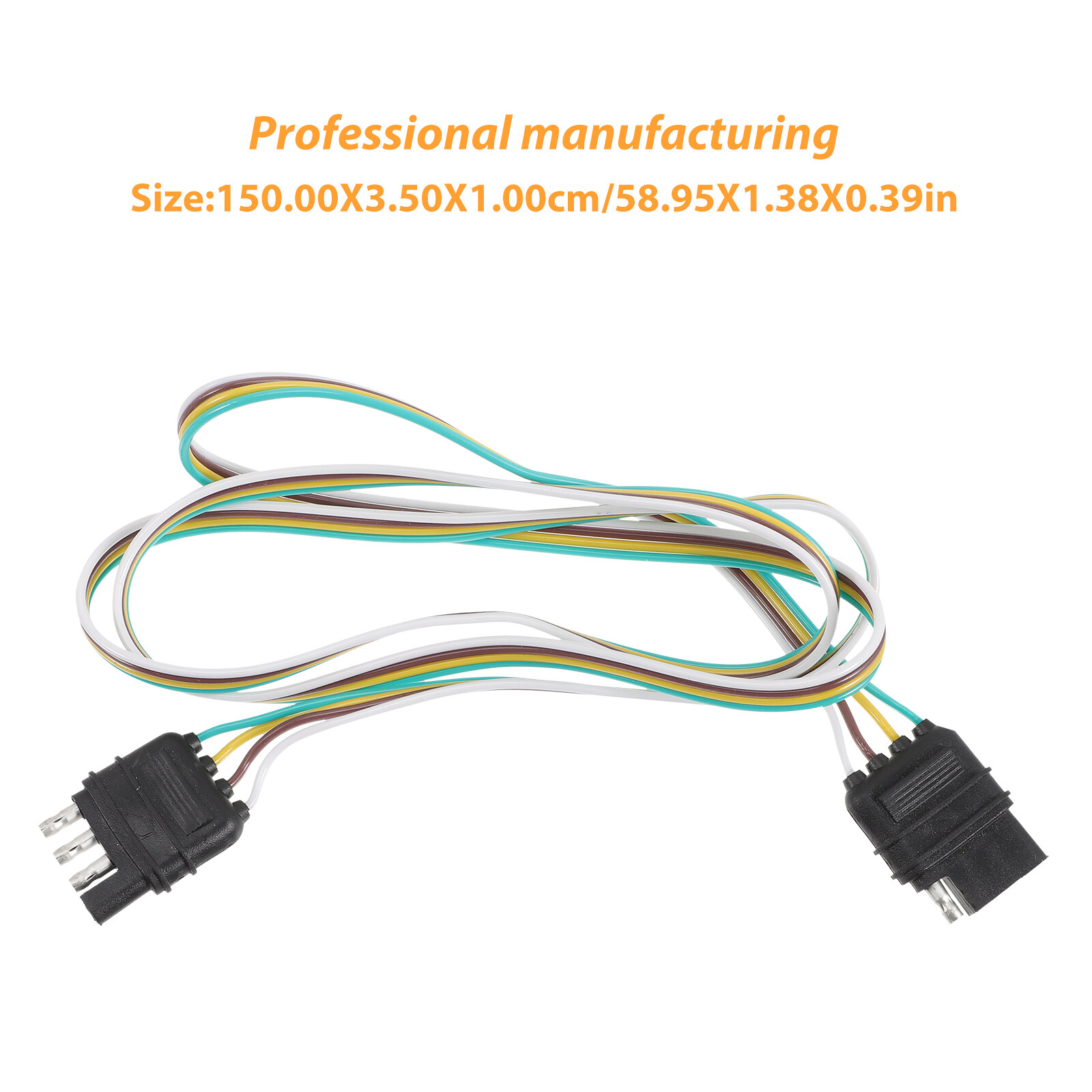 Yuangui Trailer Light Wiring Harness Kit 4 Pin Trailer Connector Flat Wire Extension Connector