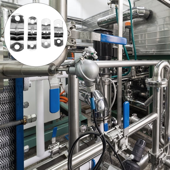 Yuangui U Bracket Pipe Strap Clamp Clamps Stainless Clip Tension Tube Hole 2 Holder Metal Brackets Steel