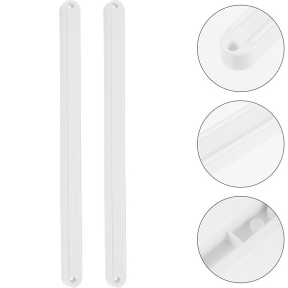 Yuangui White Plastic Drawer Rails Shelf Track Cabinet Slides Replacement Part