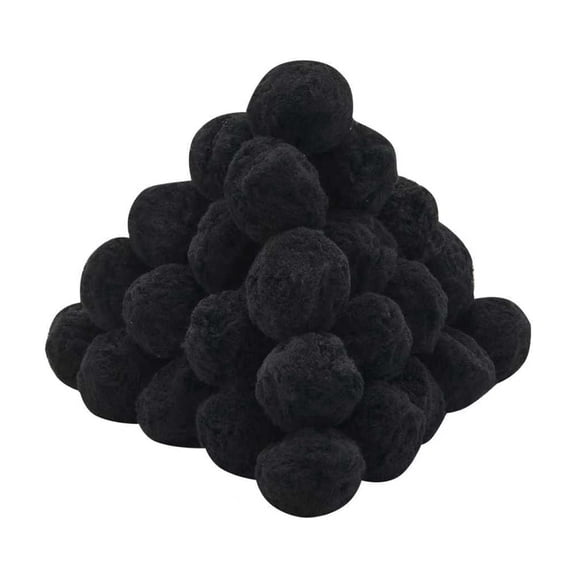 YUANLIN Aqua Tech, Marineland Compatible Activated Carbon Adsorption, Disposable Polyester Aquarium Filter Media Ball, Black, 140 Count