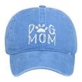 thumbnail image 1 of Yuanlong Baseball Cap Men Women Denim DOG MOM Paw Print Embroidery Washed Bill Hat Daily Comfortable Adjustable Headwear, 1 of 3