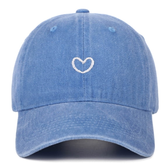 Yuanlong Baseball Cap Mens & Womens Heart Embroidered Adjustable Visors Hat Daily Streetwear Stylish Breathable Headwear