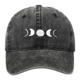 thumbnail image 1 of Yuanlong Baseball Cap Washed Moon Phase Printed Low Profile Hats Trendy Daily Outdoor Adjustable Visors Hats For Men Women, 1 of 4