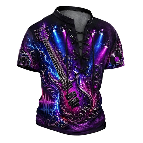 Yuanlong Boys Skull Print Tshirts Halloween Short Sleeve Lace Up Tees Vintage Funny Comfort Casual Daily Streetwear Top