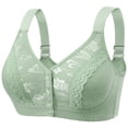 thumbnail image 1 of Yuanlong Daisy Bras For Older Women Front Closure Adjustable Straps Comfort Bra Wireless Full Coverage Daily Wear Bras, 1 of 7