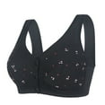 thumbnail image 1 of Yuanlong Daisy Bras For Older Women Front Closure Back Smoothing Non Underwire Wide Straps Full Coverage Support Casual Bra, 1 of 4